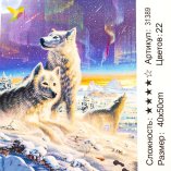 Малюнки за номерами Вовки на полюсі 40*50 см.