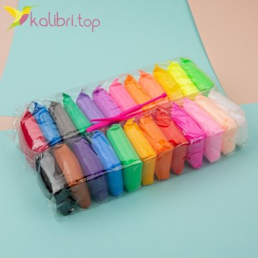 Воздушный пластилин из 24 цветов оптом - фото 1
