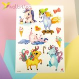 Дитячі татуювання - веселі єдинороги оптом фото 1