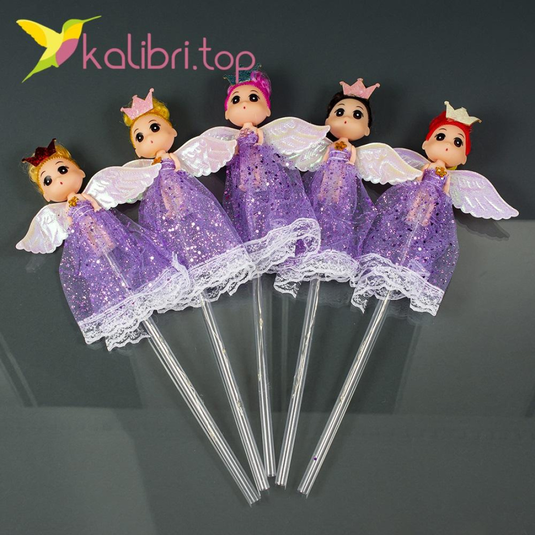 Сяючі LED палички дівчинки принцеси фіолетові оптом фото 03