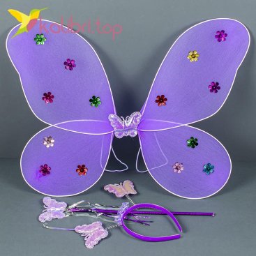 Карнавальные крылья бабочки фиолетовый - Купить