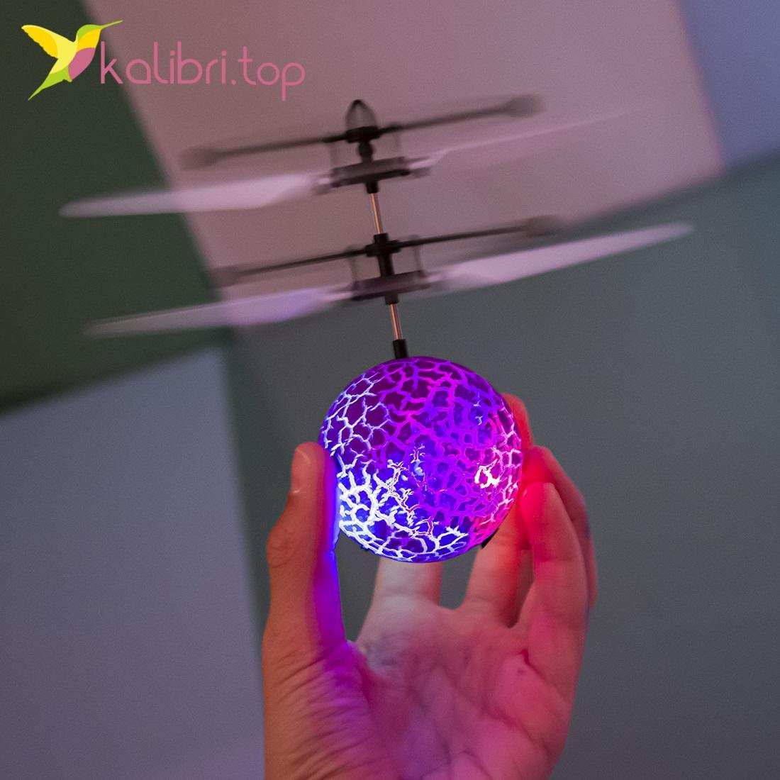 Сенсорна куля, що світиться Flying Ball фіолетовий оптом фото 02