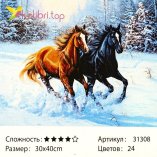 Малювання за номерами Коні 30*40 см оптом фото 1