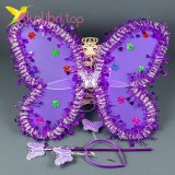 Набір карнавальний крила метелика фіолетовий оптом фото 01