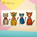 Дитячі, перекладні, тимчасові татуювання - коти оптом - фото 1