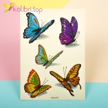 Дитячі татуювання з блискітками - метелики оптом фото 1