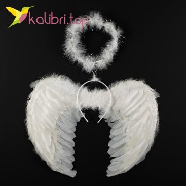 Набір карнавальні крила ангела, німб оптом фото 569