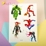 Дитячі татуювання - персонажі з коміксів оптом фото 1