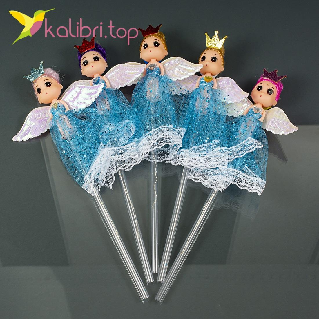 Сяючі LED палички дівчинки принцеси блакитні оптом фото 03