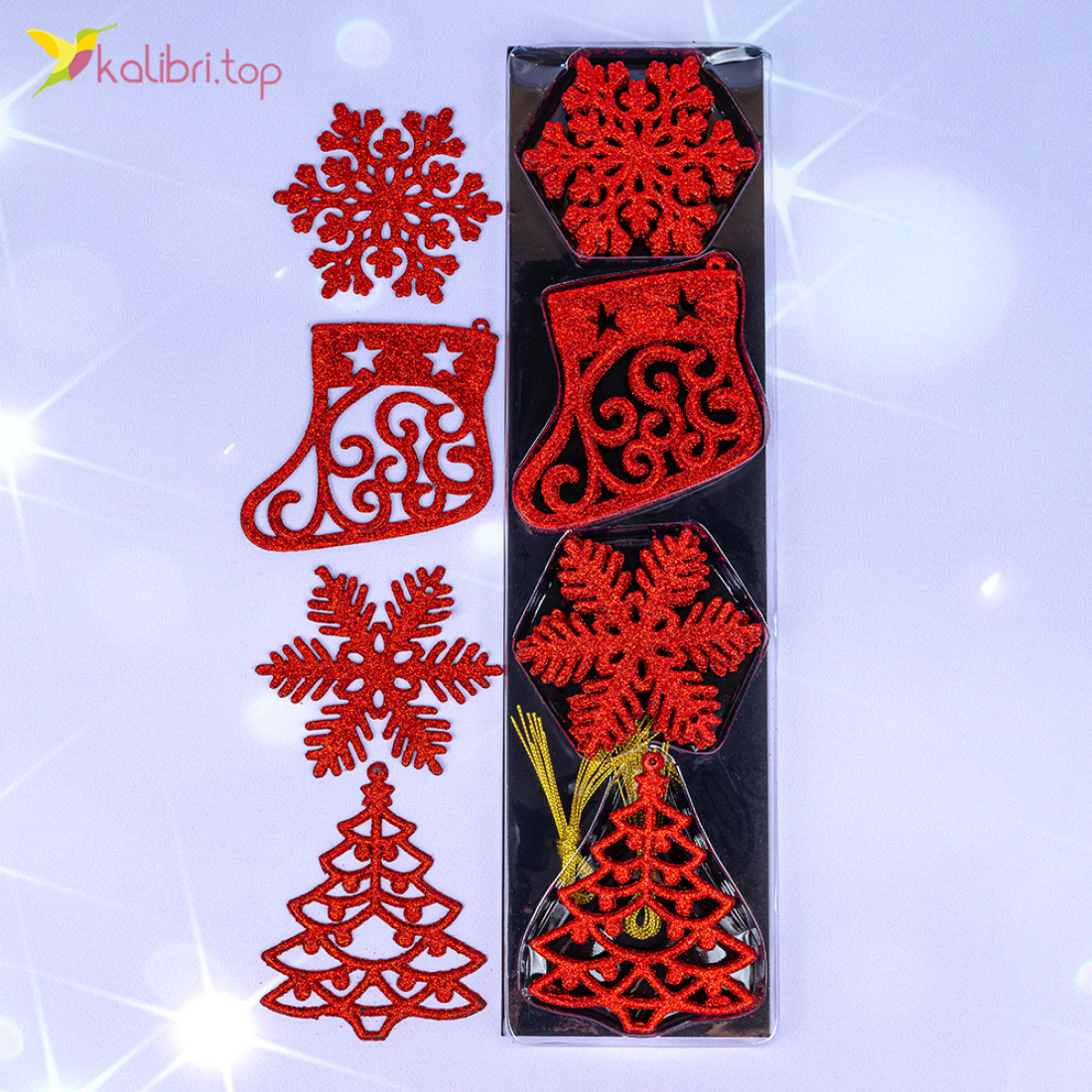 Новорічні прикраси підвіска Завірюха 8 см., 24 оптом фото 01 Новорічні прикраси підвіска Завірюха 8 см., 24 оптом фото 01