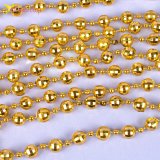 Новорічний декор намисто золотий блиск 2,7 метра, 10 штук оптом фото 02 Новорічний декор намисто золотий блиск 2,7 метра, 10 штук оптом фото 02