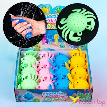 Антистрес бризгалка водою краб 6,5 см, 41 г - Купити
