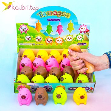 Антистрес піна Капібари кольорові 6 см, 62 г - Купити