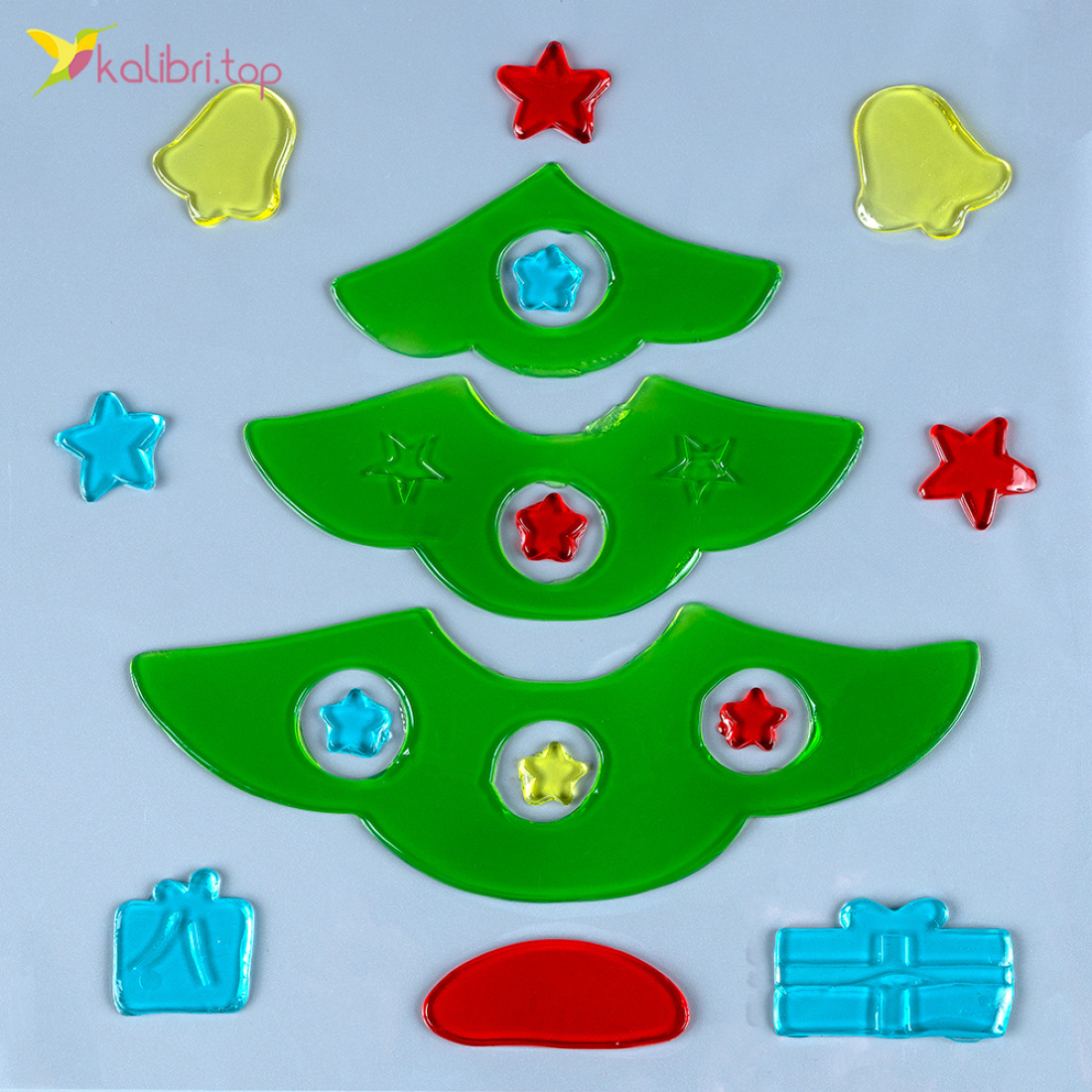 Силіконові наклейки на вікна Новий Рік 19х19 см оптом фото 05 Силіконові наклейки на вікна Новий Рік 19х19 см оптом фото 05