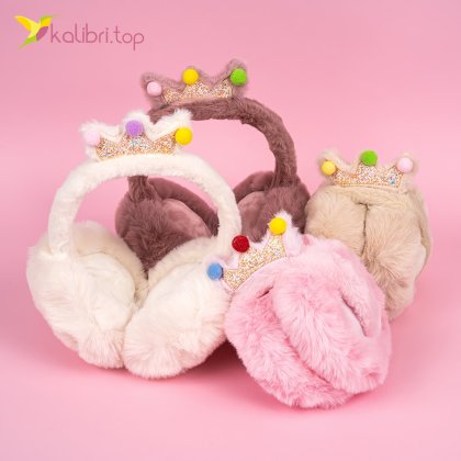 Меховые наушники Коронки 6 штук - Купить