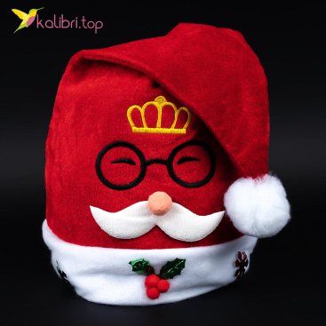 Новогодние шапки очки красные 40 см - Купить