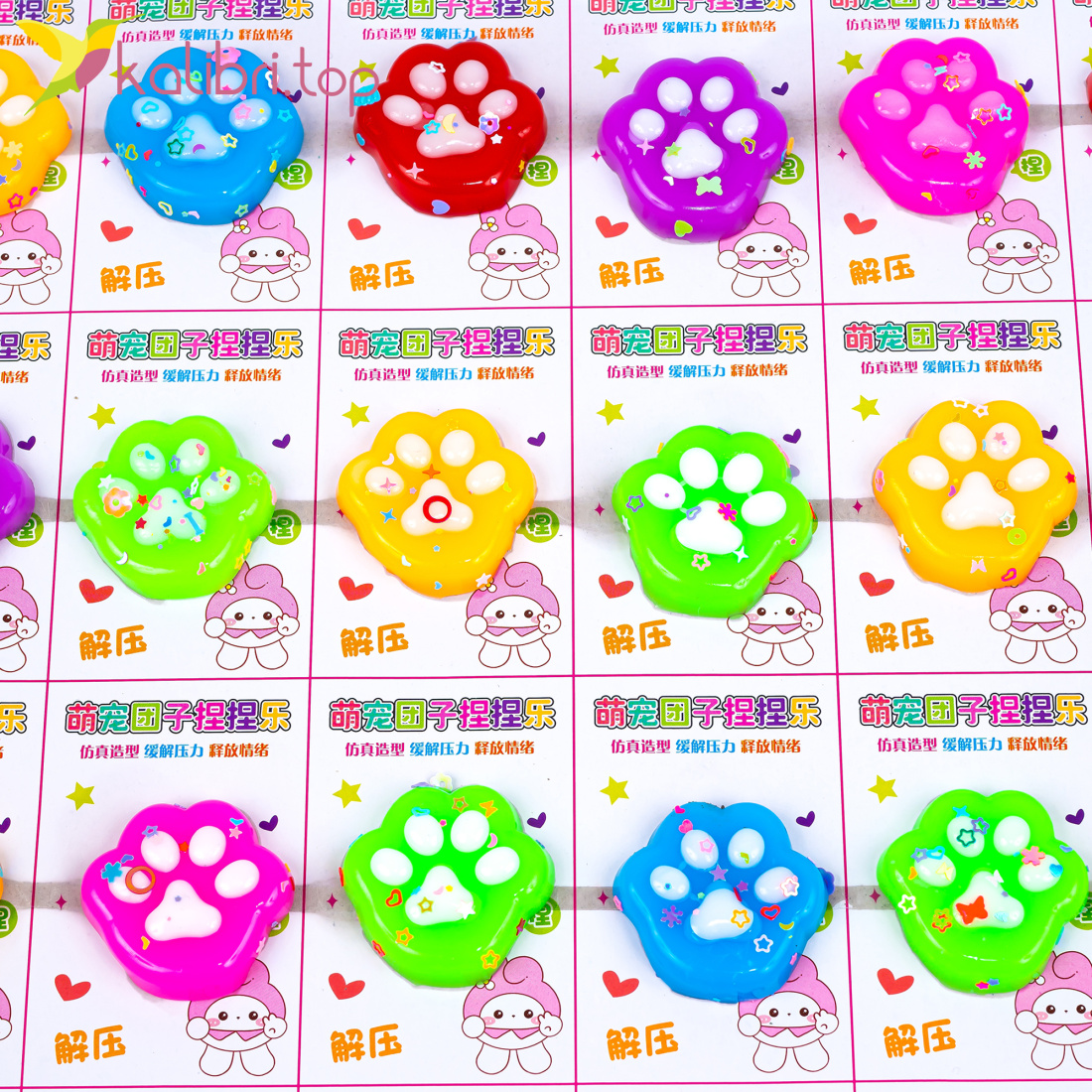 Антистрес Лапки Кішечки кольорові 4 см оптом фото 02