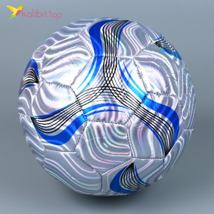 Мяч футбольный серо-синий Фанат Ø 33,5 см - Купить