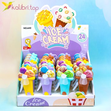 Ручний дитячий вентилятор Рожок 15 см - Купити