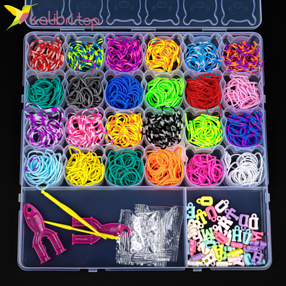 Набір гумок для плетіння Неон 22 см оптом фото 01