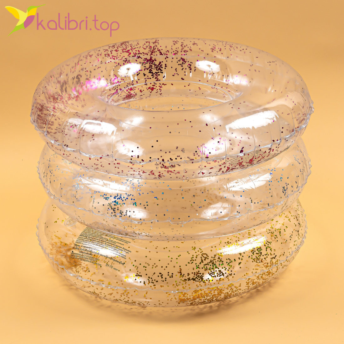 Круг для плавання Блестки Три Кольори 70 см оптом фото 01