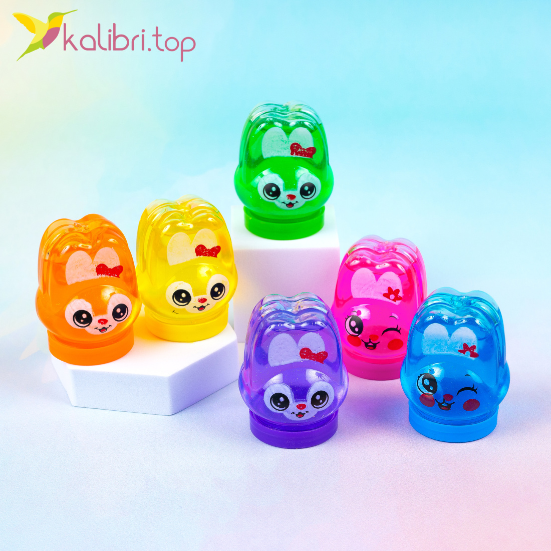 Слайм Зайка 6 см, 64 г оптом фото 01