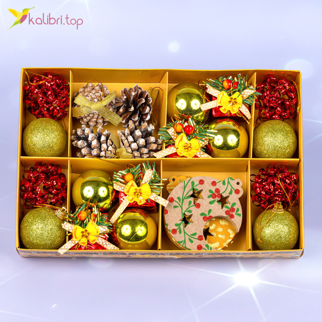 Ёлочные игрушки новогодний микс 5 см, 25 предметов, набор оптом фото 01 Ёлочные игрушки новогодний микс 5 см, 25 предметов, набор оптом фото 01