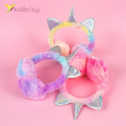 Меховые наушники Единороги 6 штук - Купить