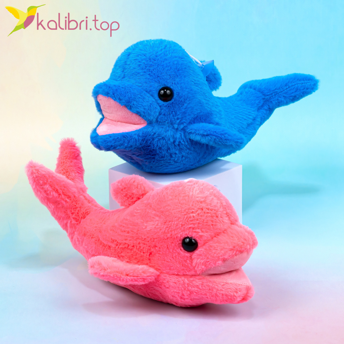 Мягкие игрушки Дельфины 25 см оптом фото 01