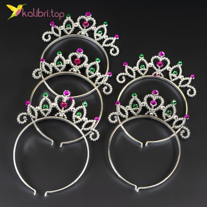 Праздничная корона Сердечко розовое 18 см - Купить