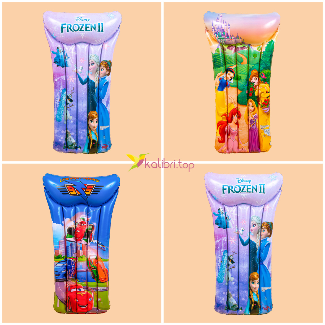 Детский надувной матрас с подушкой Герои 100 см оптом фото 01