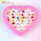 Детские колечки Цветные с колокольчиком оптом фото 02