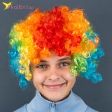 Парик клоуна, радуга 105 г оптом фото 01