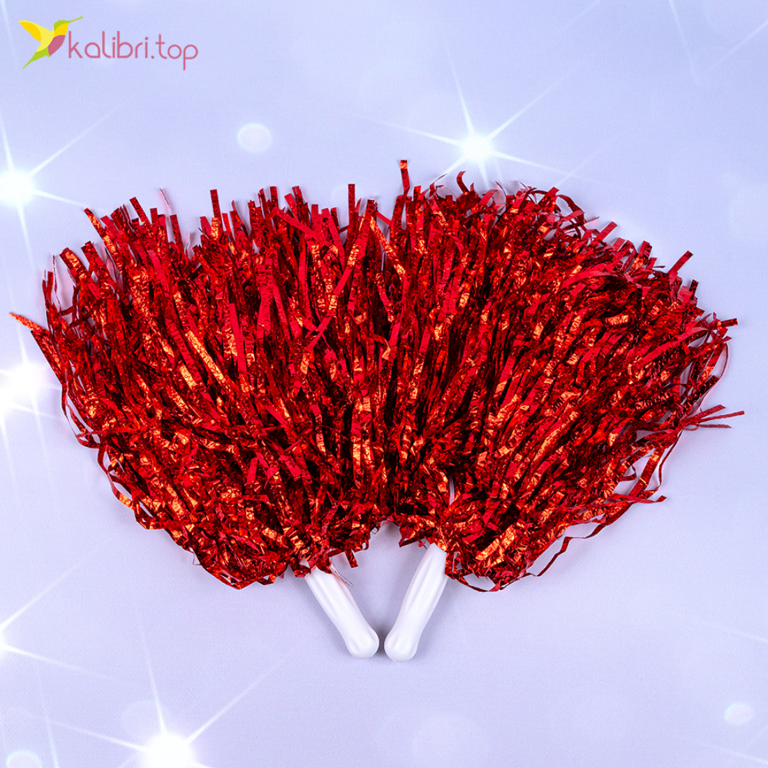 Помпони для черлідінгу Рифлені червоні 30 см оптом фото 01 Помпони для черлідінгу Рифлені червоні 30 см оптом фото 01