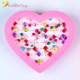 Кільця дитячі Кристал з дзвіночком 36 штук оптом фото 02