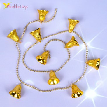 Новорічні прикраси гірлянда Дзвіночок 1 метр - Фото Новорічні прикраси гірлянда Дзвіночок 1 метр - Купити