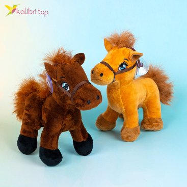 Мягкие игрушки Лошадки с присоской 17 см - Купить