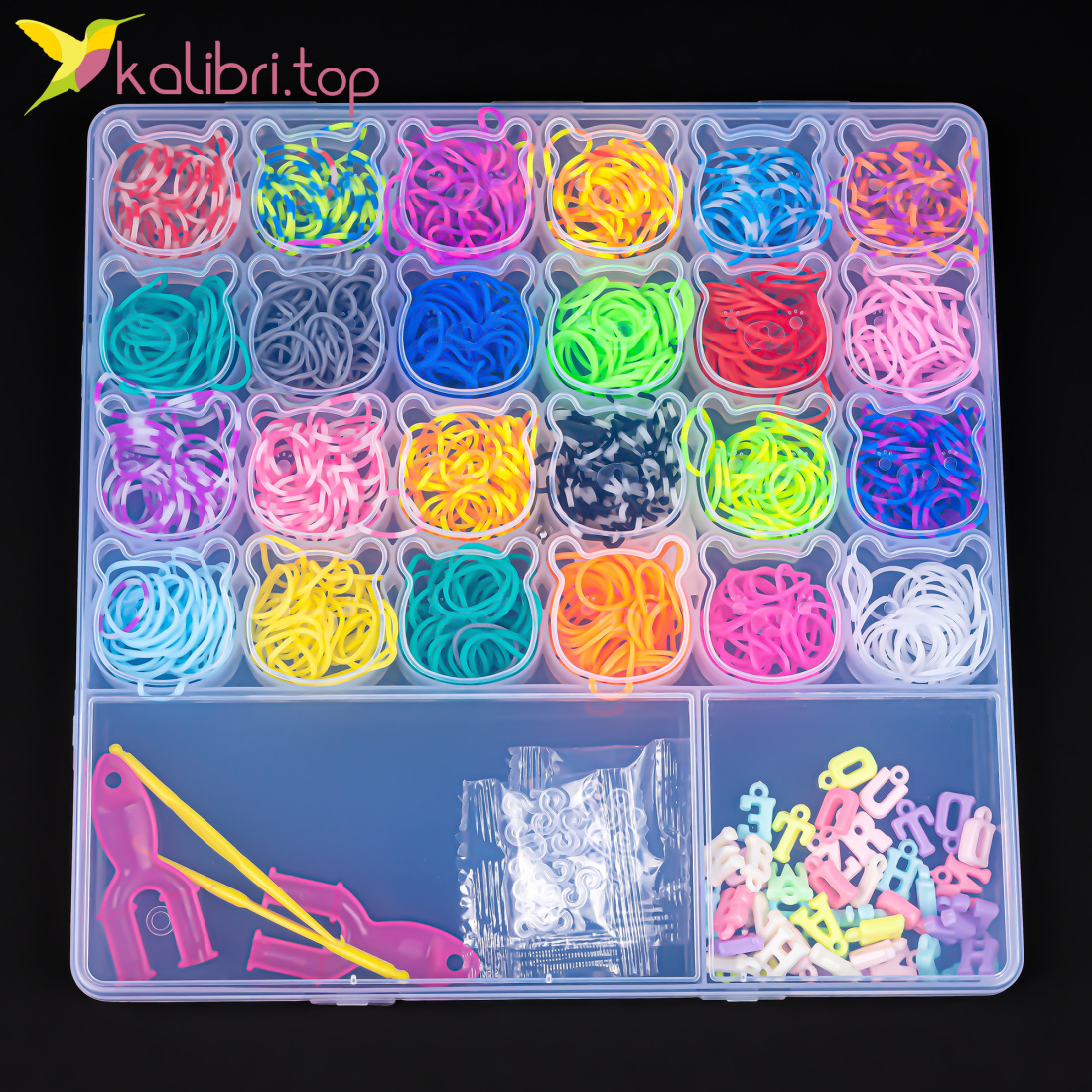 Набір гумок для плетіння Неон 22 см оптом фото 02