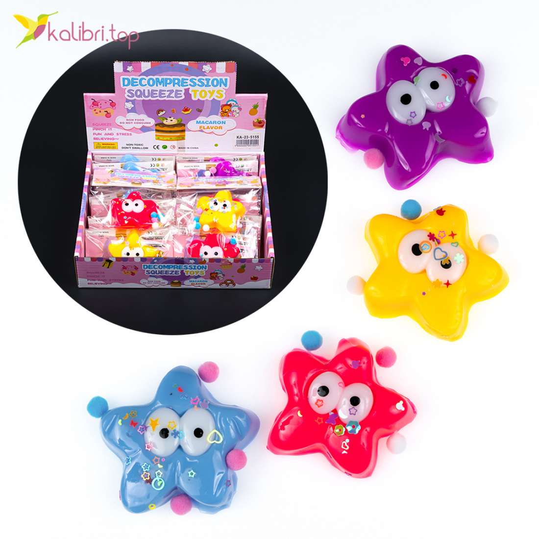 Іграшка антистрес Зірка 7 см, 37 г оптом фото 01 Іграшка антистрес Зірка 7 см, 37 г оптом фото 01