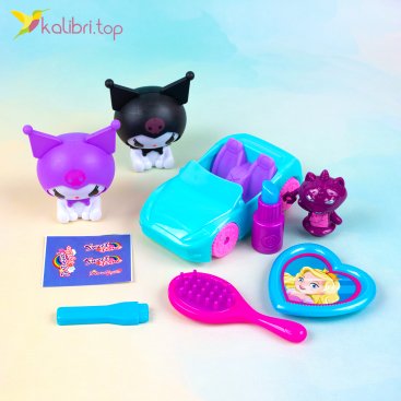 Игровой набор Аниме на бирюзовой машине 20 см - Купить