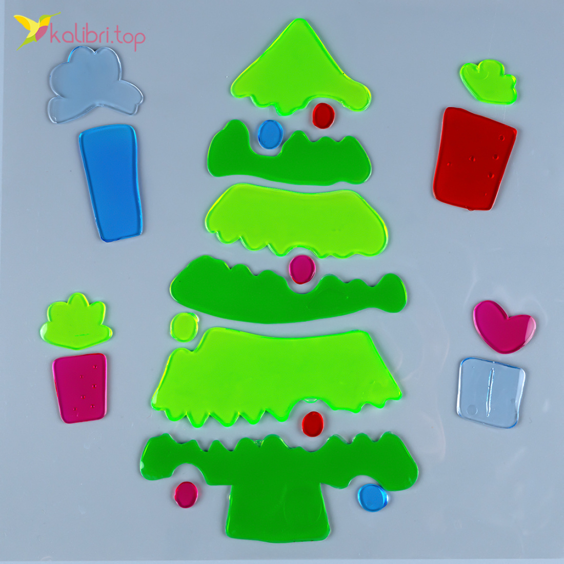 Силіконові наклейки на вікна Новий Рік 19х19 см оптом фото 02 Силіконові наклейки на вікна Новий Рік 19х19 см оптом фото 02