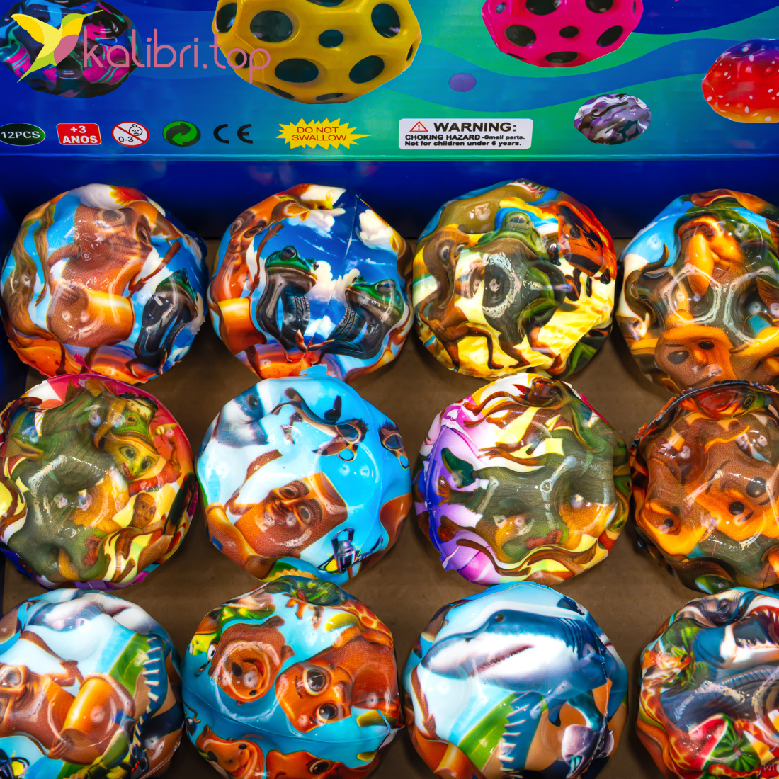 Мячик попрыгунчик Итальяно 6,3 см оптом фото 02