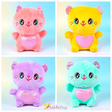 М'які іграшки Котики кольорові 20 см - Купити