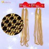 Новорічний декор намисто золоті 2,75 метра, Ø 0,57 см, 12 штук оптом фото 01