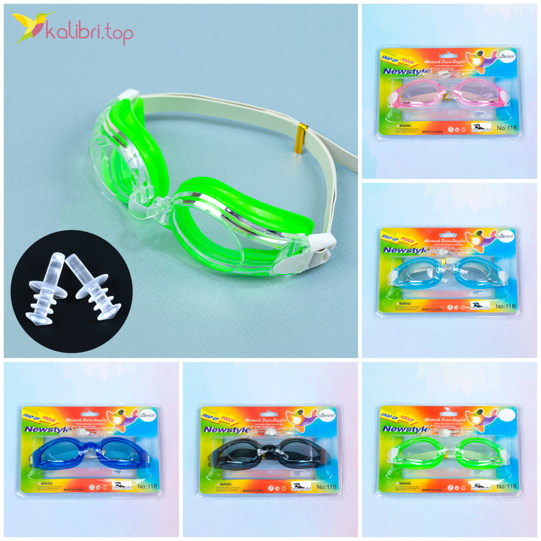 Очки для плавания детские Бездна оптом фото 01