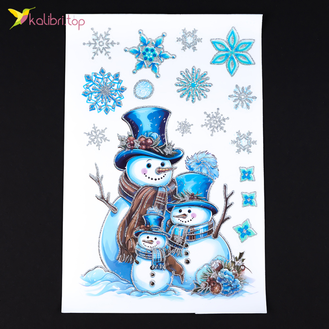 Новогодние наклейки на окна Праздник 30х20 см оптом фото 04 Новогодние наклейки на окна Праздник 30х20 см оптом фото 04