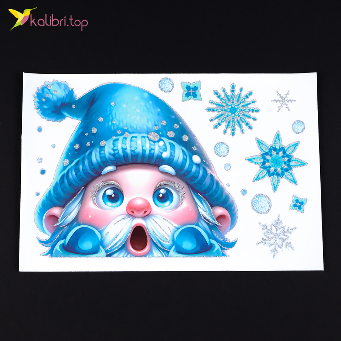 Новогодние наклейки на окна Праздник 30х20 см оптом фото 03 Новогодние наклейки на окна Праздник 30х20 см оптом фото 03