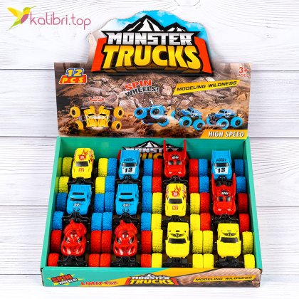 Машины инерционные Monster Trucks перевертыши 7 см - Купить