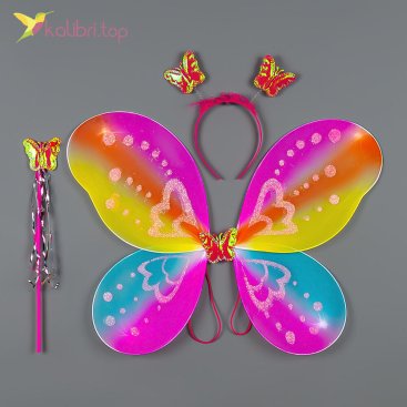 Карнавальные крылья бабочки радуга - Купить