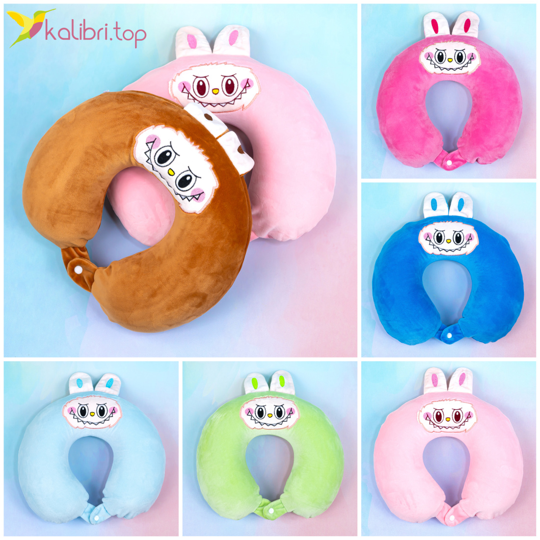 Дорожная подушка с эффектом памяти Чудик 26 см оптом фото 01